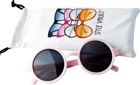 Style Vault Kd3008 Baby Infant Toddlers Age 0~24 Months Round Retro Sunglasses in Kuwait
