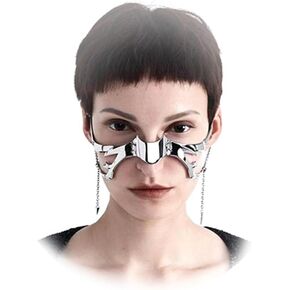 YYDSVOVO Punk Mechanical Mask for Women Men Halloween Party Prom Metal Mask Mask Cosplay Jewerly Hallowmas Gifts in Kuwait