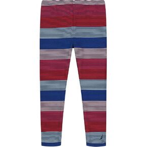 Nautica Girls' Leggings, Full Length Pull-on Stretch Pants with Elastic Waistband & Logo Detail