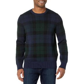 Brooks Brothers Men's Black Watch Cotton Crew Neck Sweater in Kuwait