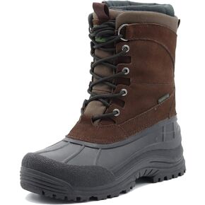 أحذية الشتاء الرجالية مقاومة للماء، وغير قابلة للانزلاق، وآمنة ودافئة للاستخدام في الهواء الطلق من جلد الغزال الكلاسيكي، وبطانة قابلة للفصل، ونعل خارجي مطاطي غير قابل للانزلاق، وأحذية بارتفاع منتصف الساق in Kuwait