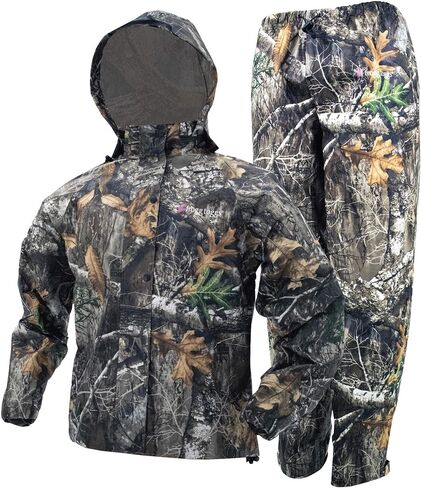 FROGG TOGGS Women's Classic All-Purpose Waterproof Breathable Rain Suit, Realtree Edge in Saudi Arabia