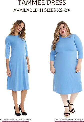 فستان 3/4 كم جذاب بطول الركبة مع جيوب للنساء من استيز - Tammee in Kuwait