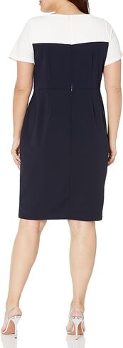 London Times Women's Boat Neck Color Blocked Sheath in Saudi Arabia