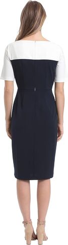 London Times Women's Boat Neck Color Blocked Sheath in Saudi Arabia
