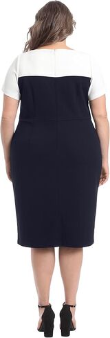 London Times Women's Boat Neck Color Blocked Sheath in Saudi Arabia