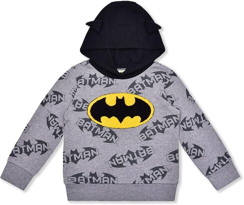 هودي دي سي كوميكس باتمان للأولاد للأطفال الصغار والصغار – أسود/رمادي in Kuwait