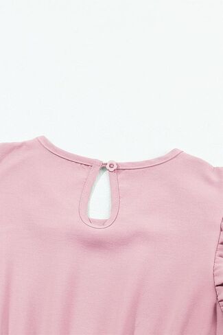 فساتين للفتيات المراهقات من blibean فستان بأكمام مكشكشة بطبقة مزدوجة للأطفال مقاس 6-15 سنة in Kuwait