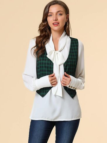 Allegra K Women's Waistcoat Steampunk Dressy Sleeveless Jacket Versatile Racerback Suit Vests in Saudi Arabia