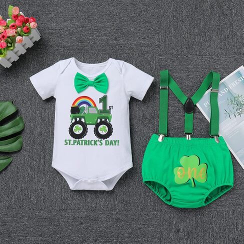 AWIBMK Baby Boys Jungle Safari Theme 1st Birthday Cake Smash Outfit Romper Suspenders Shorts Headbands 4PCS Clothes Set in Saudi Arabia