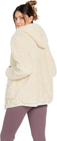 Volcom womens Fyresyde Body Wrap Oversized Front Botton Hoodie in Saudi Arabia