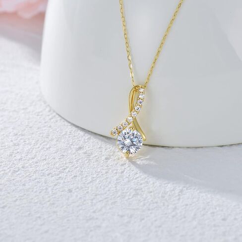 SISGEM 14K Solid Gold Infinity Pendant Necklaces for Women with 1 Carat 5A Cubic Zirconia Infinite Love Jewelry Christmas Birthday Gifts for Mom Wife Girls 16''-18'' in Saudi Arabia