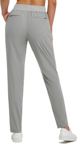 BALEAF Women's Golf Pants Ankle Sweatpants Stretch High Waist with Zipper Pockets Work Athletic Travel Petite UPF50+ in Kuwait