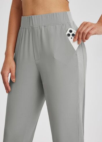 BALEAF Women's Golf Pants Ankle Sweatpants Stretch High Waist with Zipper Pockets Work Athletic Travel Petite UPF50+ in Kuwait