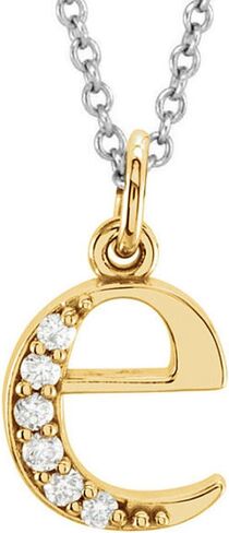 مجموعة Dazzlingrock 0.05 قيراط (ctw) قلادة أولية من الألماس صغيرة من "a" إلى "z" عيار 14 قيراط، من الذهب الأصفر in Kuwait
