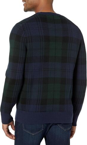 Brooks Brothers Men's Black Watch Cotton Crew Neck Sweater in Saudi Arabia