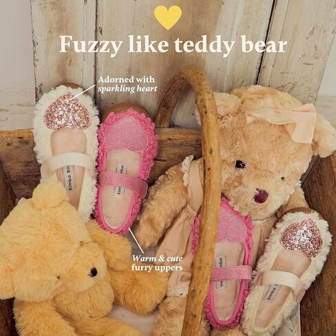 أحذية Bimbobimba للفتيات على شكل قلب كاجوال أحذية ماري جين المسطحة للأطفال الصغار in Kuwait