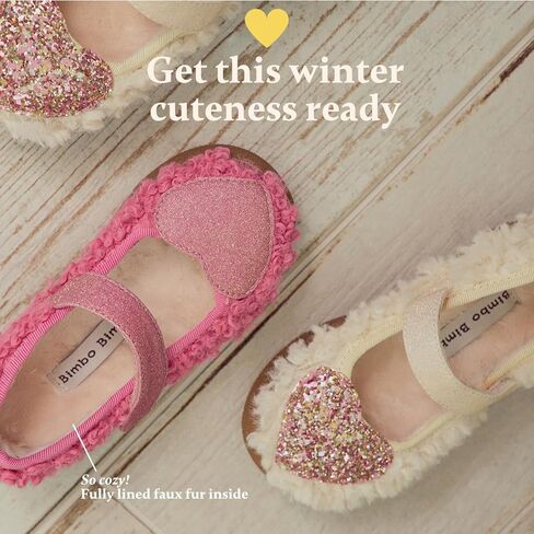 أحذية Bimbobimba للفتيات على شكل قلب كاجوال أحذية ماري جين المسطحة للأطفال الصغار in Kuwait