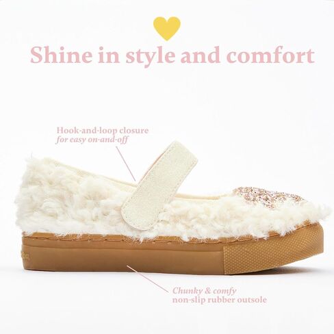 أحذية Bimbobimba للفتيات على شكل قلب كاجوال أحذية ماري جين المسطحة للأطفال الصغار in Kuwait