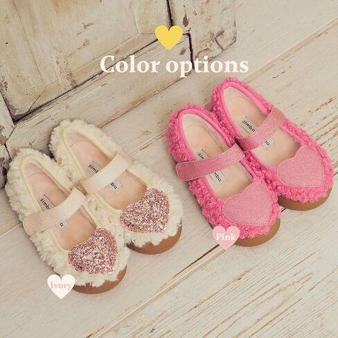 أحذية Bimbobimba للفتيات على شكل قلب كاجوال أحذية ماري جين المسطحة للأطفال الصغار in Kuwait