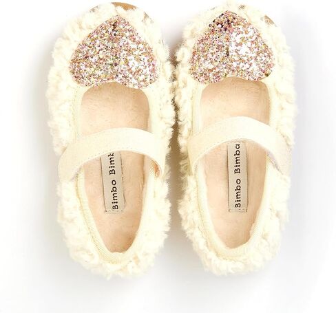 أحذية Bimbobimba للفتيات على شكل قلب كاجوال أحذية ماري جين المسطحة للأطفال الصغار in Kuwait