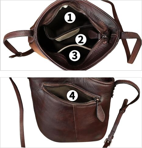 Genuine Leather Crossbody Bag for Women Hand Painted Leather Handmade Crossbody Satchel Purse Handbag in Kuwait