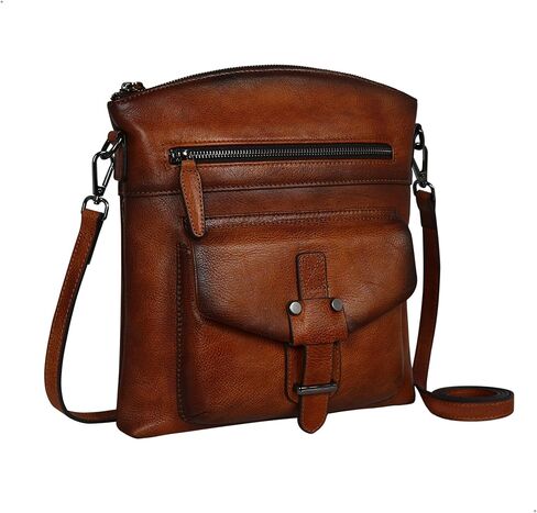 HESHE Leather Crossbody Bags for Women Satchel Purses Shoulder Purses and Handbags Cross Body Bag with Multi Pockets in Saudi Arabia