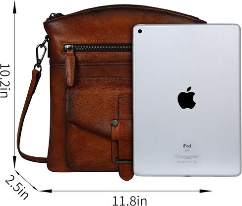 HESHE Leather Crossbody Bags for Women Satchel Purses Shoulder Purses and Handbags Cross Body Bag with Multi Pockets in Saudi Arabia