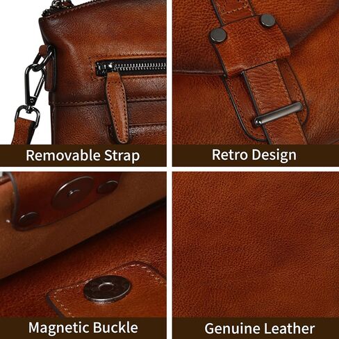 HESHE Leather Crossbody Bags for Women Satchel Purses Shoulder Purses and Handbags Cross Body Bag with Multi Pockets in Saudi Arabia