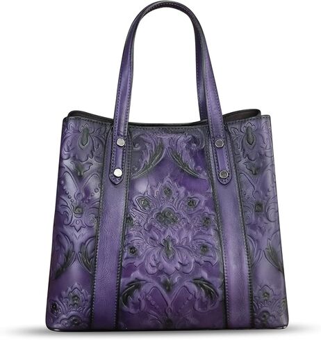 Genuine Leather Satchel for Women Purse Embossed Top Handle Shoulder Handbag Handmade Purse Crossbody Tote Bag in Kuwait