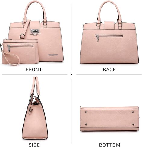 Dasein Handbags for Women Purses Monogram Satchel Purse Large Tote Ladies Handbag Shoulder Bags Top Handle Work Bag 2pcs Set in Saudi Arabia