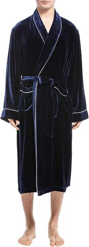 COLD POSH Men's Silk Velvet Robe Bathrobe Luxury Nightgown for Autumn/Winter in Saudi Arabia
