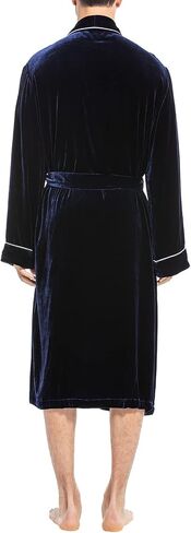COLD POSH Men's Silk Velvet Robe Bathrobe Luxury Nightgown for Autumn/Winter in Saudi Arabia