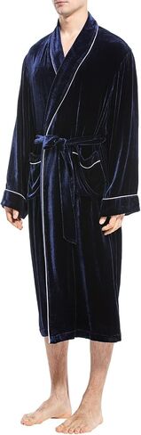 COLD POSH Men's Silk Velvet Robe Bathrobe Luxury Nightgown for Autumn/Winter in Saudi Arabia