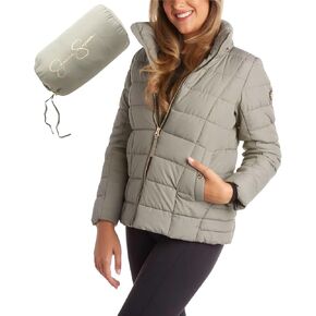 Jessica Simpson Women's Winter Jacket - Packable Quilted Puffer Jacket - Heavyweight Insulated Outerwear Parka Coat (S-XL)