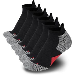 Ｋ・ＮＩＶＥ Men's Cushioned Ankle Socks Athletic Running Low Cut Socks 6-10/10-13/13-15