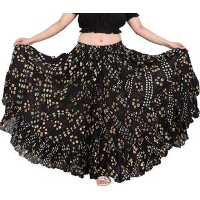 Wevez ATS 25 Yard Tribal Belly Dance Polka Dot Jaipur Skirt