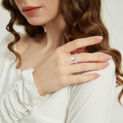 Step Forward 925 Sterling Silver Inspirational Ring Jewelry Angel Feather Wing Design Personality Encouragement Motivational Theme Gift Jewelry for Teens Girls Daugther Women in Kuwait