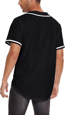 JUNG KOOK Mens Baseball Jersey Button Down Plain Tshirts Hipster Hip Hop Softball Sports Active Tee in Kuwait