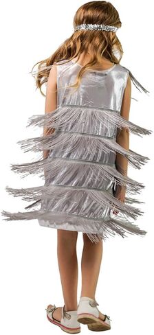 DSplay Kids Girl's Fashion Flapper Satin Dress Costume(S/M/L) in Kuwait