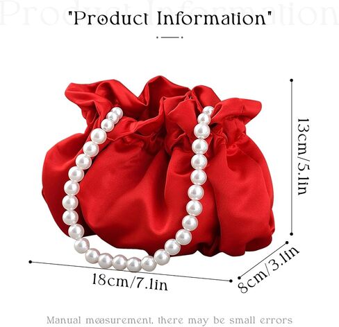 JAMBHALA Small Wristlet Purses Mini Bucket Bag Women Hobo Bag with Faux Pearl Chain in Saudi Arabia