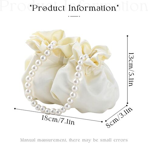 JAMBHALA Small Wristlet Purses Mini Bucket Bag Women Hobo Bag with Faux Pearl Chain in Saudi Arabia