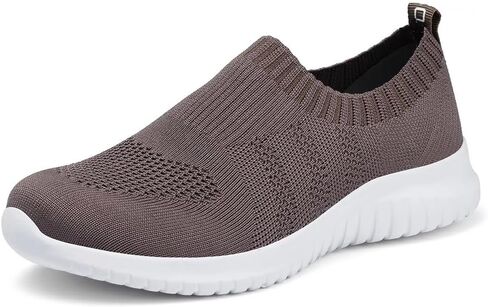 TIOSEBON Women's Walking Slip On Sock Knit Shoes | Lightweight Breathable Mesh Sneakers, Cushioned Sole, Casual Comfortable for All-day Standing, teachers & Travel in Saudi Arabia