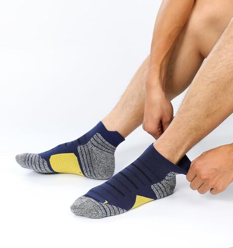 Ｋ・ＮＩＶＥ Men's Cushioned Ankle Socks Athletic Running Low Cut Socks 6-10/10-13/13-15 in Saudi Arabia