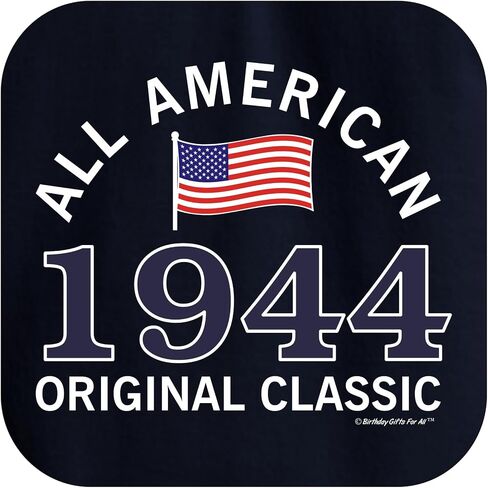 هدايا عيد الميلاد لجميع قميص عيد الميلاد الثمانين 1944، قميص من النوع الثقيل الكلاسيكي الأمريكي الفاخر ذو الرقبة المستديرة in Saudi Arabia