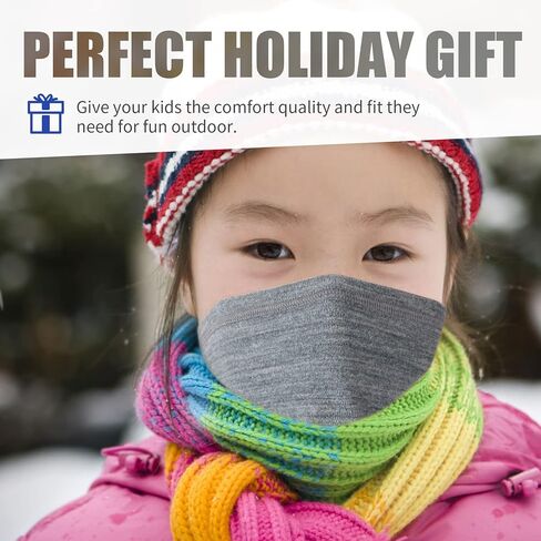 LUOLIIL VOE Kids Neck Warmer Gaiter, Winter Fleece Face Neck Cover Balaclava Windproof Cold Weather Face Mask for Boys Girls in Kuwait