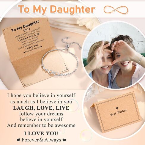 UNGENT THEM Infinity Love Heart Bracelets for Women Girls, Birthday Christmas Valentins's Day Jewelry Gifts for Her in Saudi Arabia