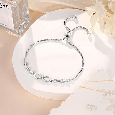 UNGENT THEM Infinity Love Heart Bracelets for Women Girls, Birthday Christmas Valentins's Day Jewelry Gifts for Her in Saudi Arabia