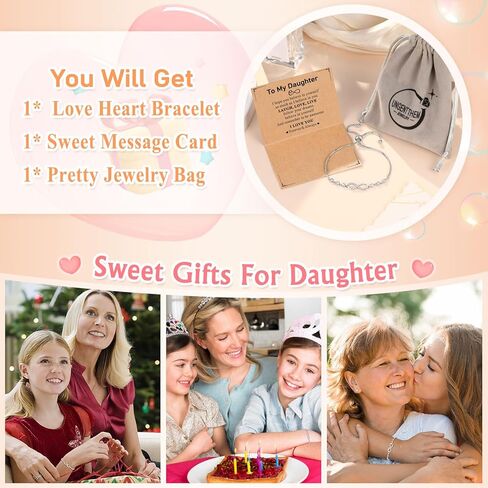 UNGENT THEM Infinity Love Heart Bracelets for Women Girls, Birthday Christmas Valentins's Day Jewelry Gifts for Her in Saudi Arabia