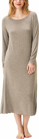 GYS Bamboo Nightgowns for Women Long Sleeve Nightshirts Sleepwear Soft Sleep Shirts Night Dress in Saudi Arabia